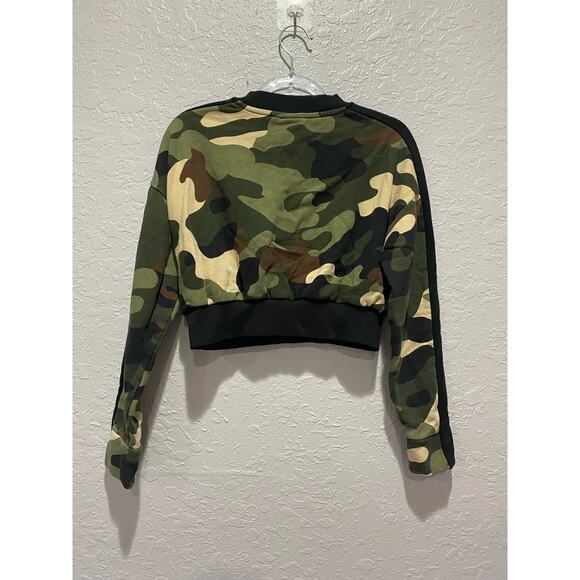 Puma Wild Pack Cropped Camo Pullover Sweater Top Size XS - Picture 5 of 5